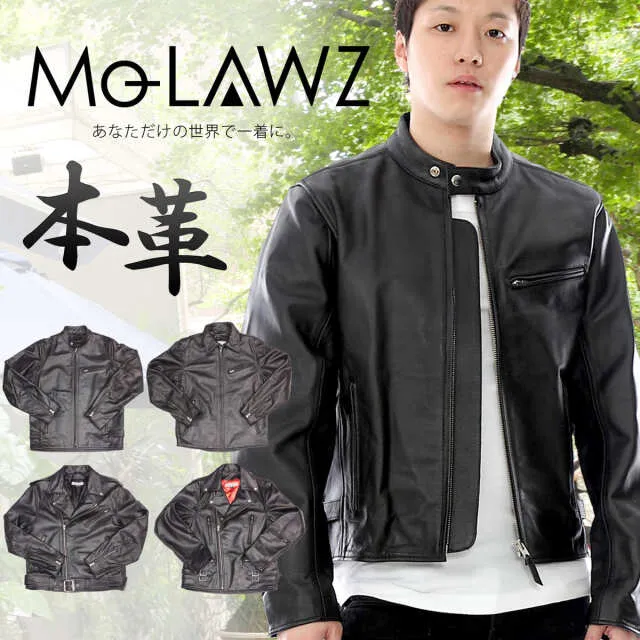 革ジャン メンズ 水牛革 ライダースジャケット 4タイプ 本革 Mo-LAWZ