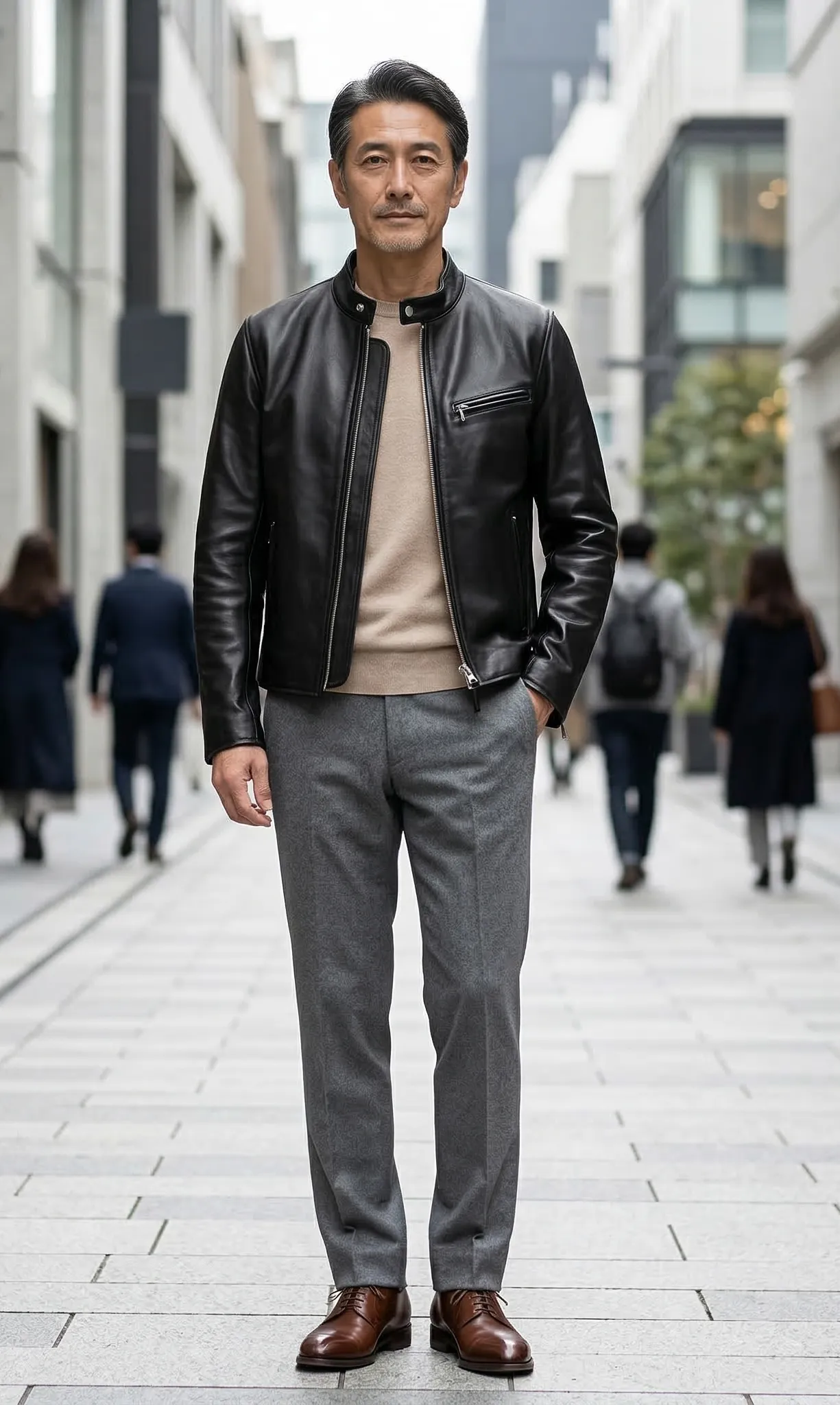 ライダースジャケット キレイめ大人コーデ