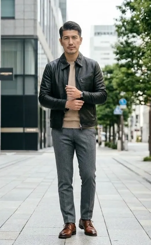 ライダースジャケット キレイめ大人コーデ