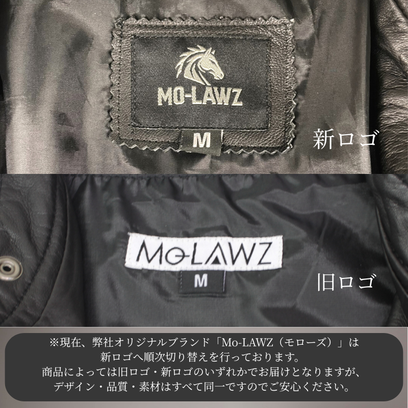 Mo-Laws 牛革 ダブルライダースジャケット UKタイプ メンズ ブラック S