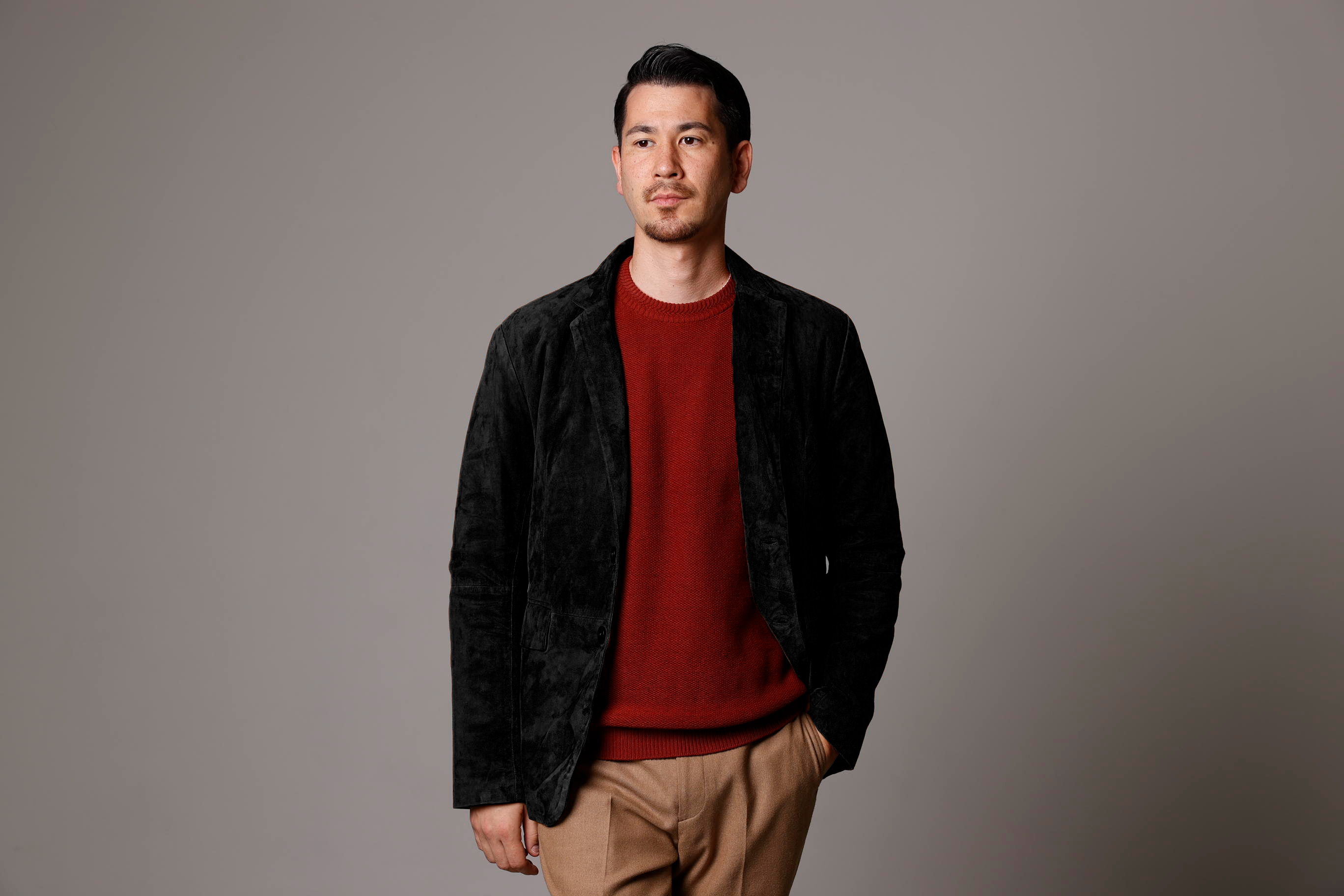 Mo-Laws 山羊革 テーラードジャケット 2つボタン MLJK008
