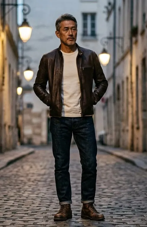 ブラウンライダース ヴィンテージカジュアルコーデ