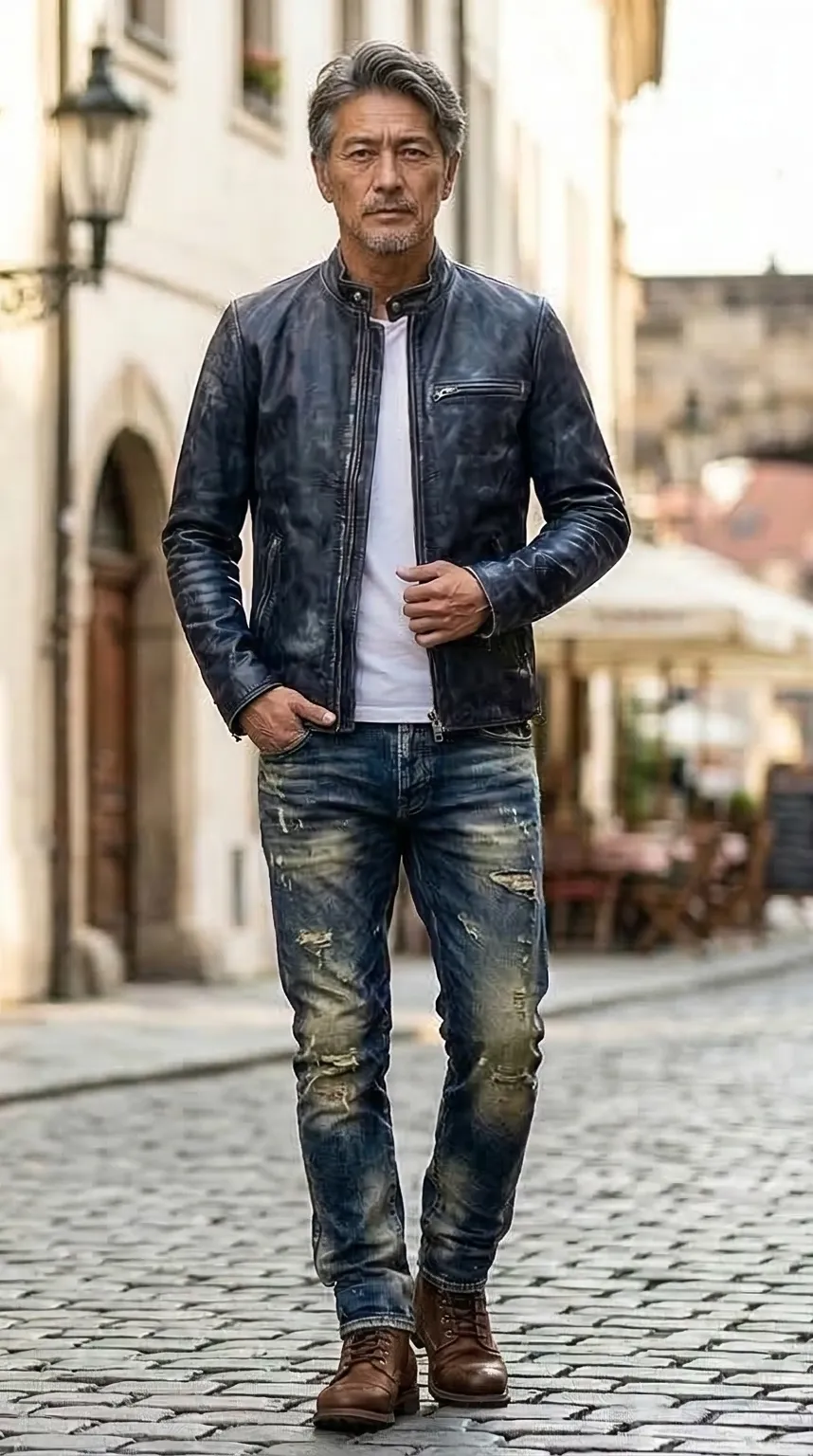 ネイビー ヴィンテージコーデ