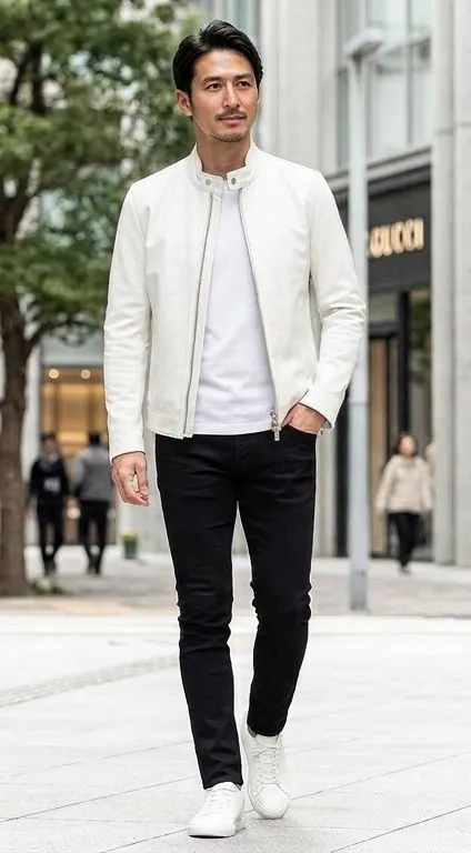 ホワイトライダース モノトーンコーデ