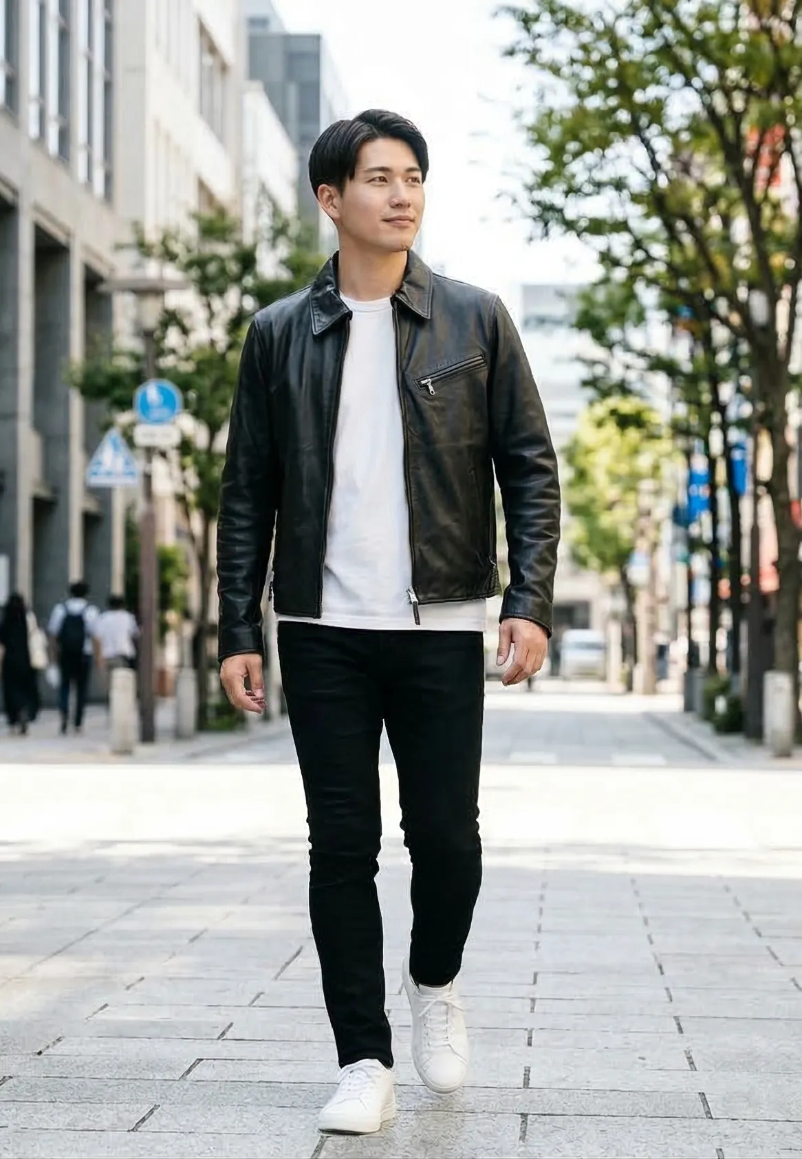 トラッカージャケット カジュアルコーデ