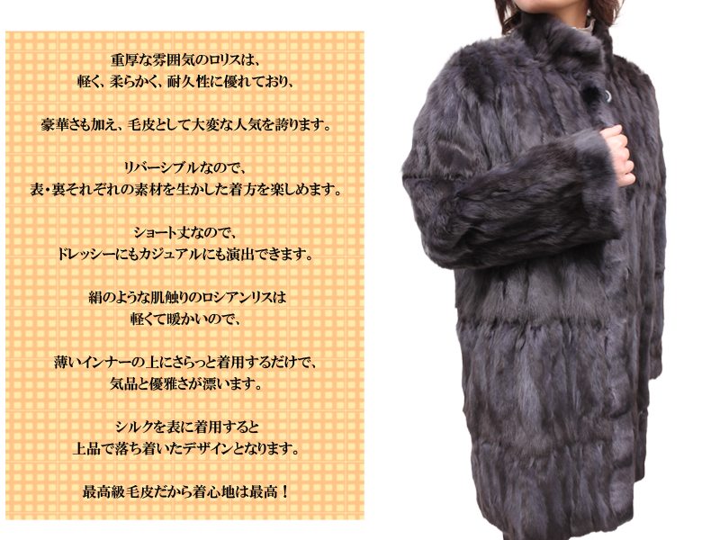 【新品未使用 タグ付き】毛皮コート リス毛皮 フリーサイズ リバーシブル