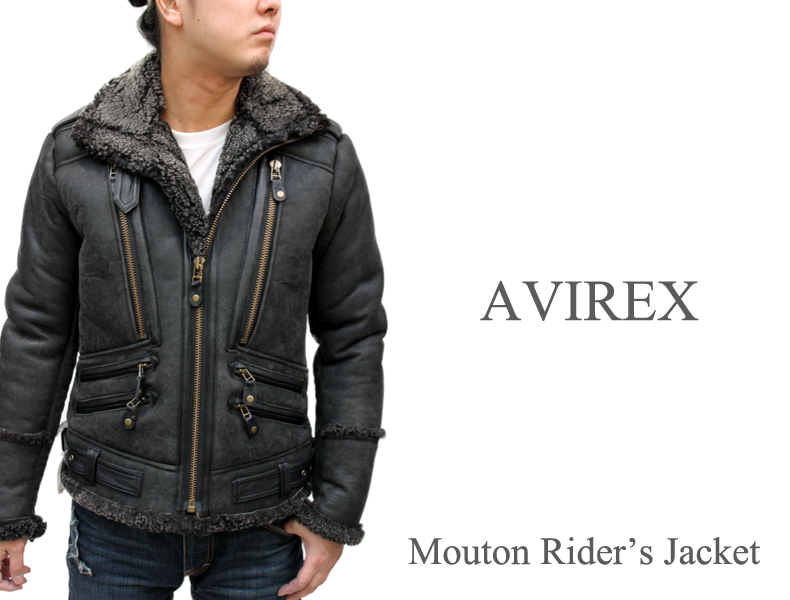 AVIREX アビレックス ムートンライダースジャケット6101038 レザージャケット専門店 皮の但馬屋