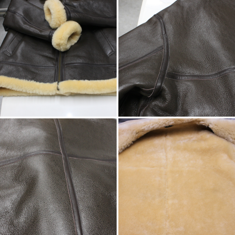 TAJIMA LEATHER B-3 メンズ ムートンジャケット 本革 フライトジャケット TL-FL-LM-B3-101