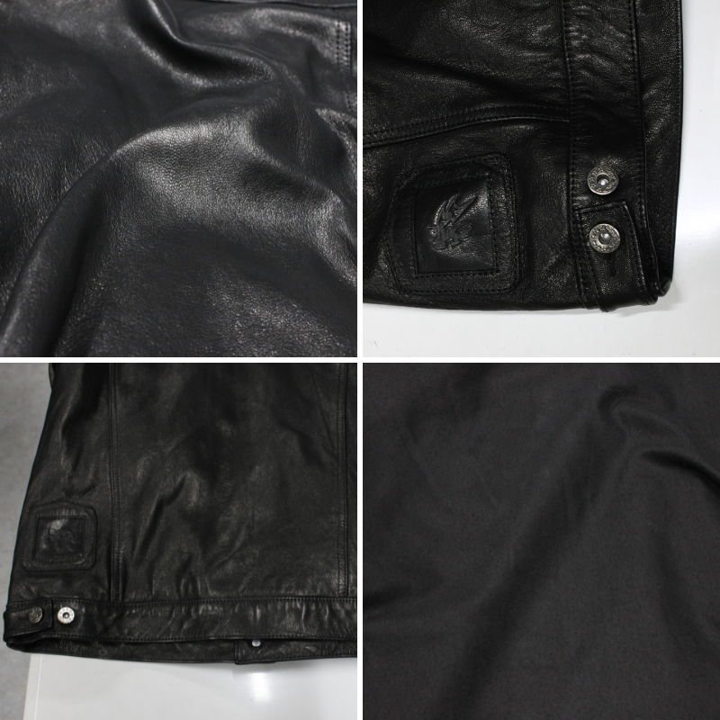 TAJIMA LEATHER 山羊革 Gジャンタイプ レザージャケット メンズ ブラック 本革 ゴートレザー TL-RD-GT-GJ-101